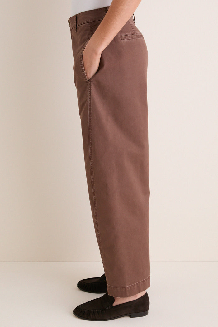 Chestnut Chino Barrel Leg Chatham Pants