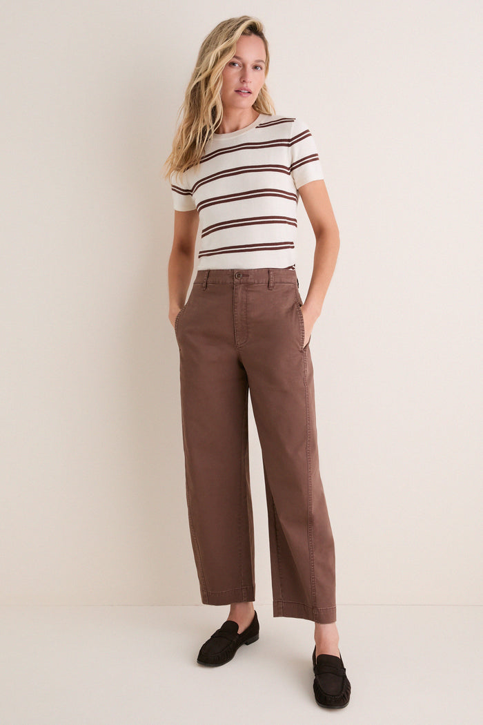 Chestnut Chino Barrel Leg Chatham Pants