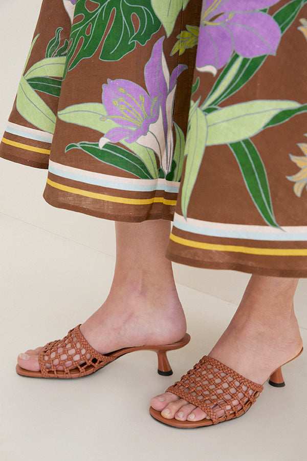 Chestnut Knotted Beep Heels