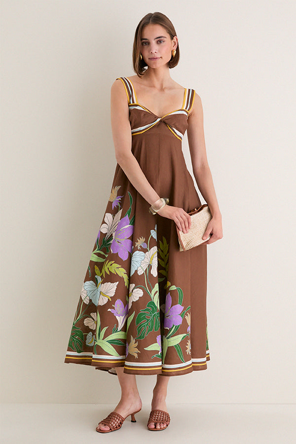 Chestnut Knotted Beep Heels