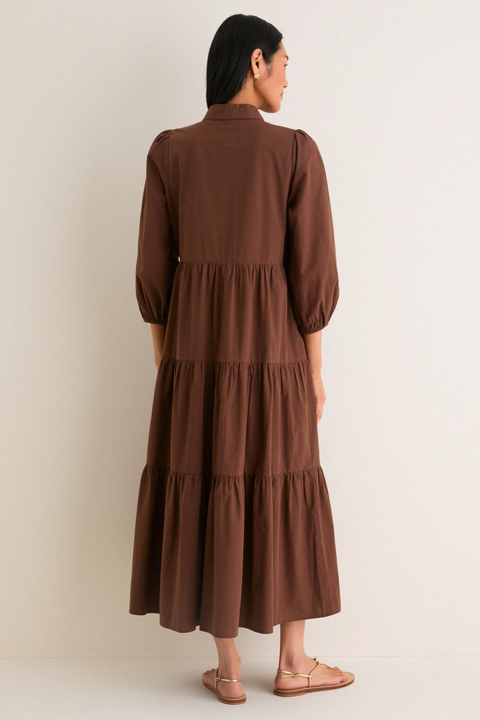Chocolate Cotton Mabel Maxi Dress