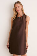 Chocolate Dupioni Marlowe Dress