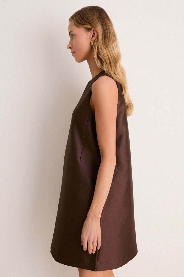 Chocolate Dupioni Marlowe Dress