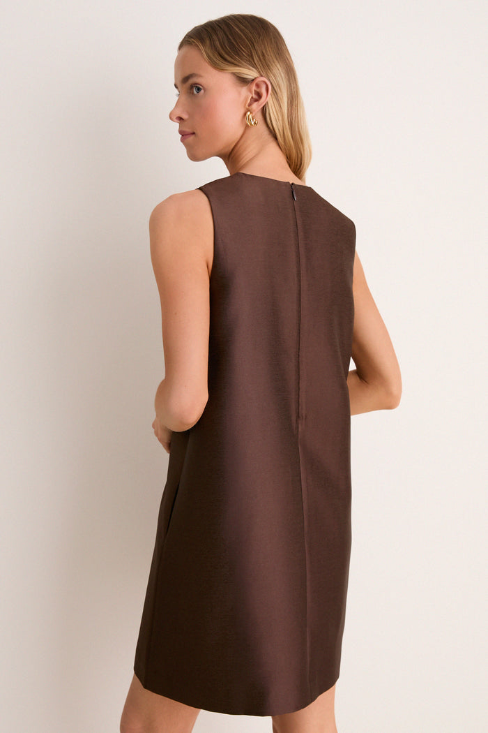 Chocolate Dupioni Marlowe Dress
