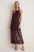 Chocolate Lace Julianne Maxi Dress