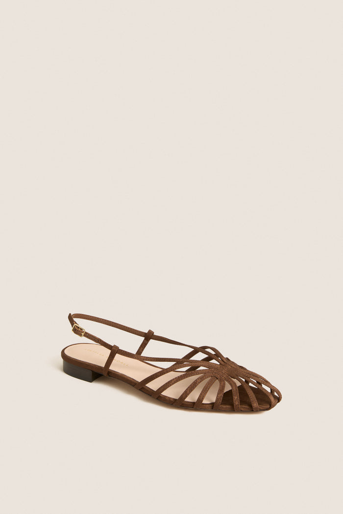 Chocolate Moire Devon Sandals