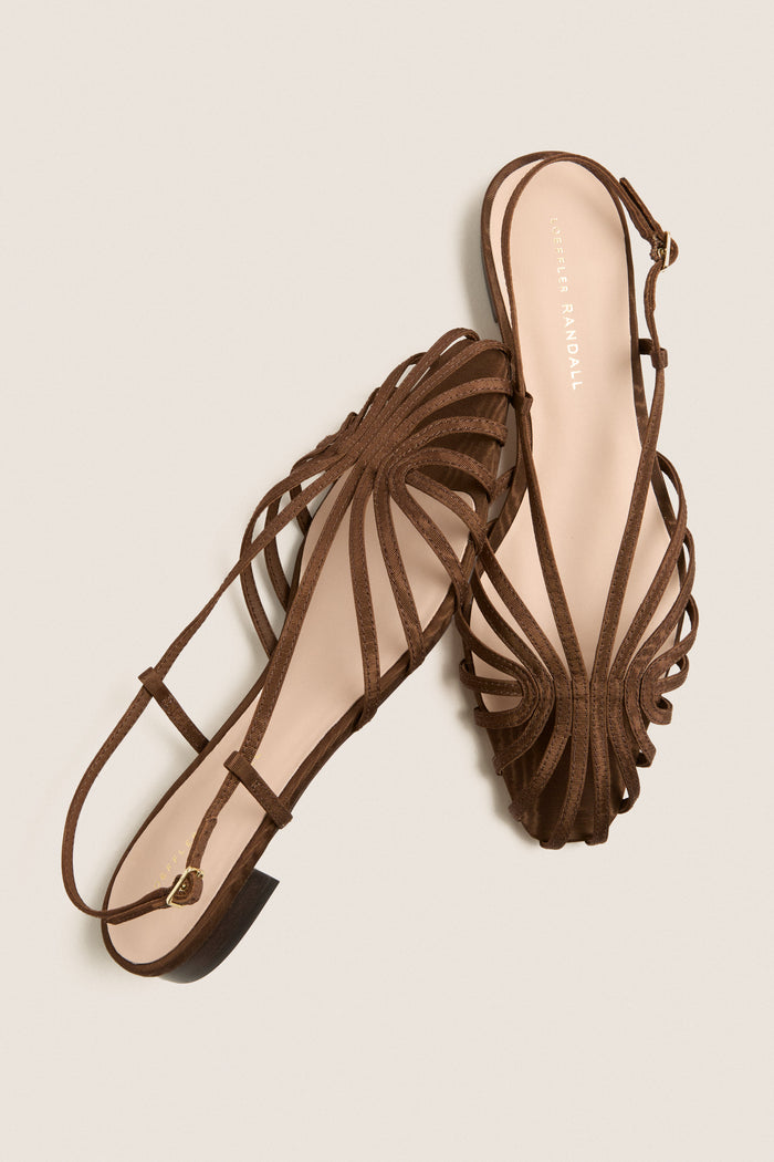 Chocolate Moire Devon Sandals