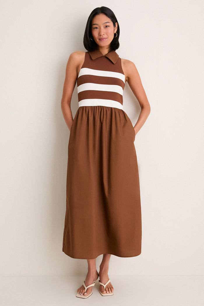 Chocolate Stripe Marina Dress