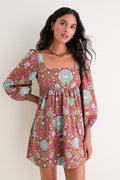 Chrysanthemum Floral Rita Mini Dress