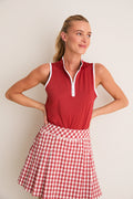 Clay Sleeveless Performance Jersey Connors Mock Neck