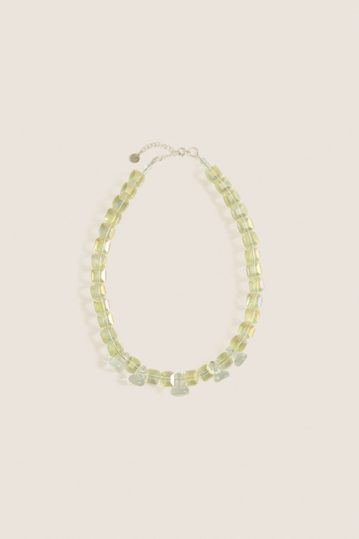 Clear and Light Yellow Glass Skadi Necklace