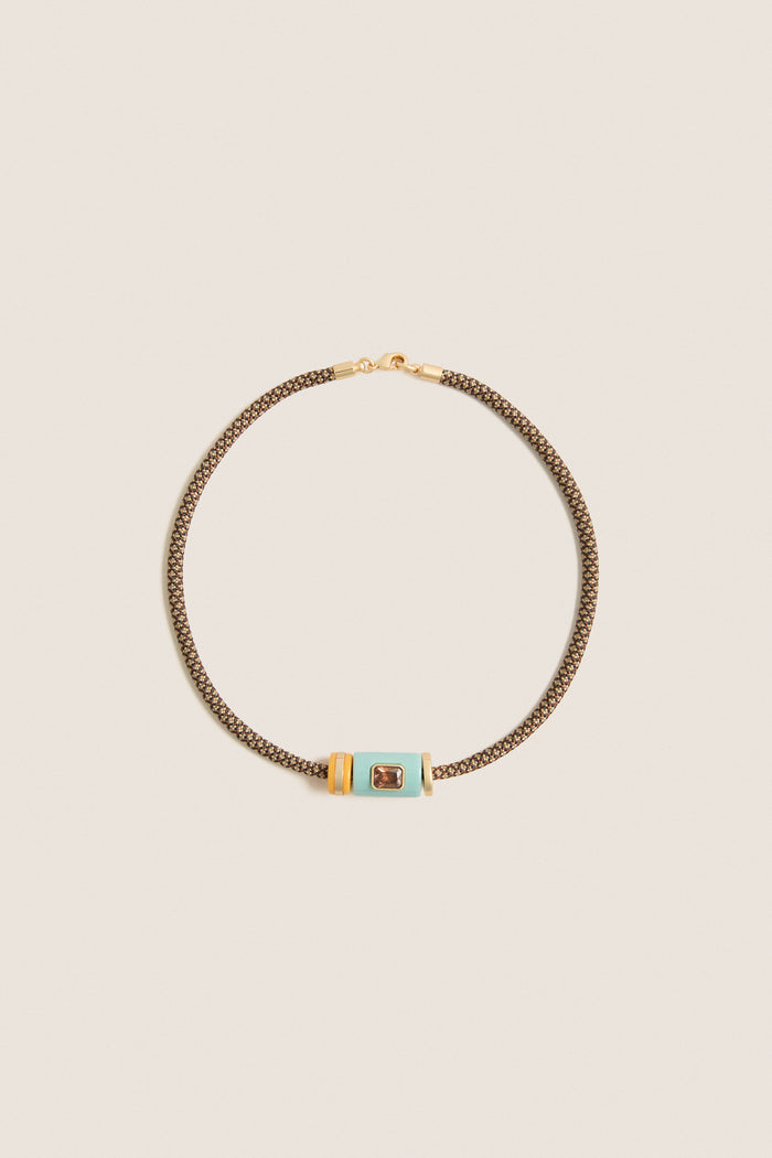 Cloud Cylinder Cord Necklace
