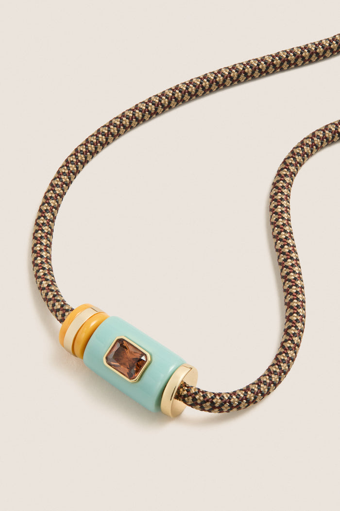 Cloud Cylinder Cord Necklace