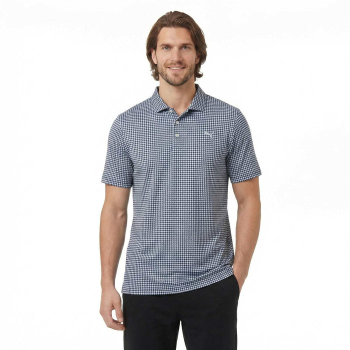 Puma CLOUDSPUN Mono Check Mens Short-Sleeved Golf Polo Shirt