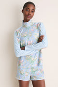 Clubhouse Chintz Performance Jersey Carver Quarter Zip Tee
