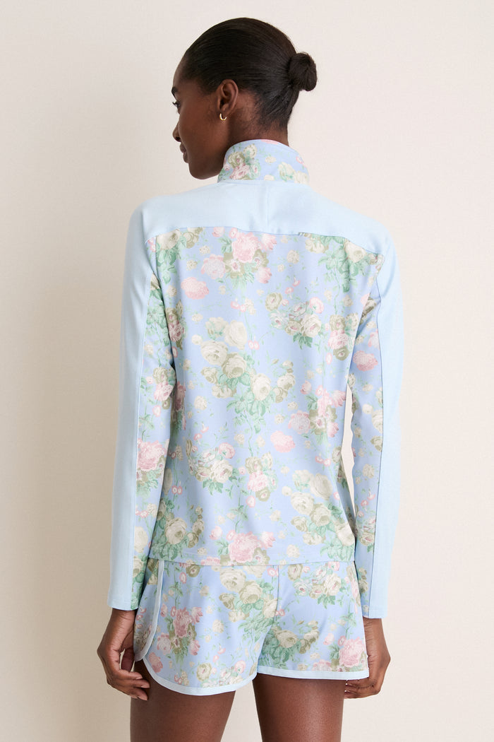 Clubhouse Chintz Performance Jersey Carver Quarter Zip Tee