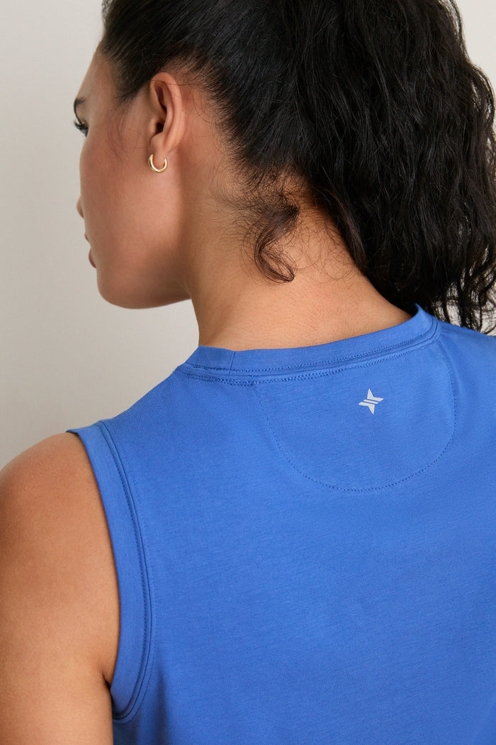 Cobalt Blue Performance Cotton Sasha Tank