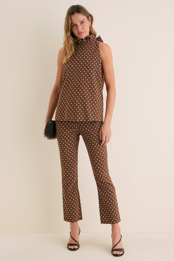 Cocoa Dot Mason Top