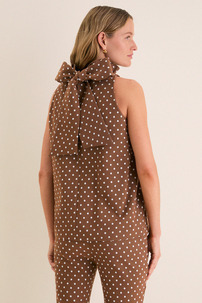 Cocoa Dot Mason Top