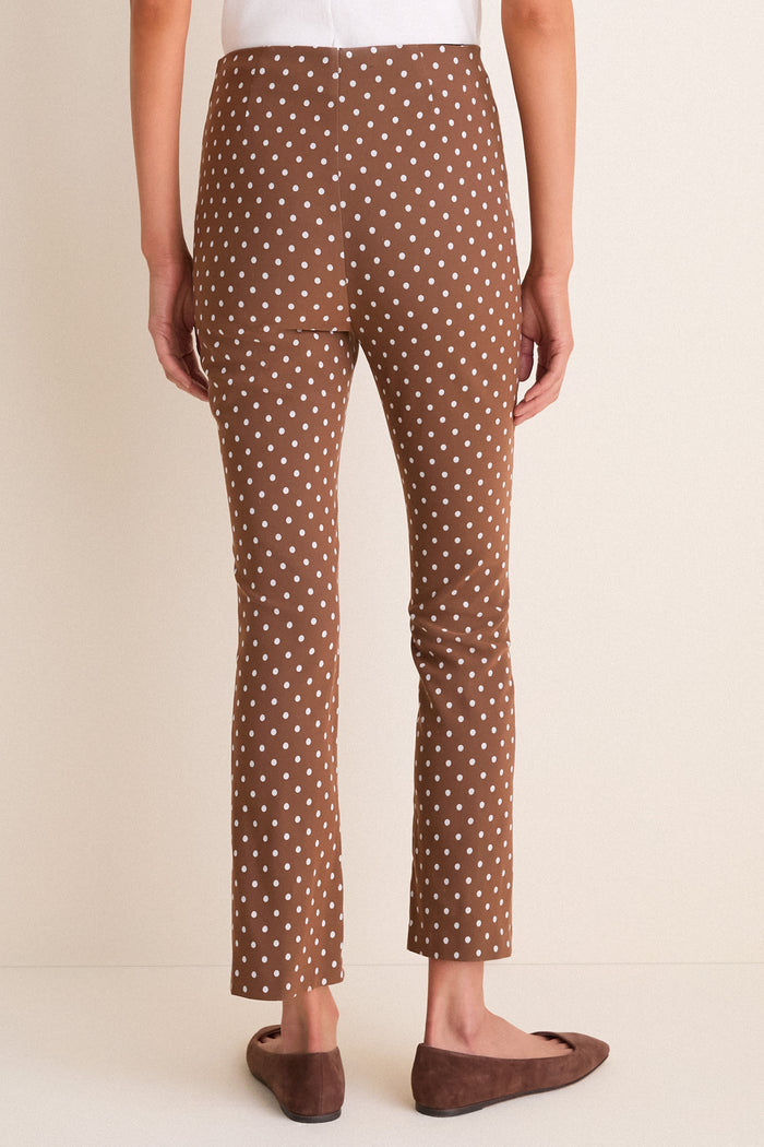 Cocoa Dot Stretch Jacquard Ashford Pants