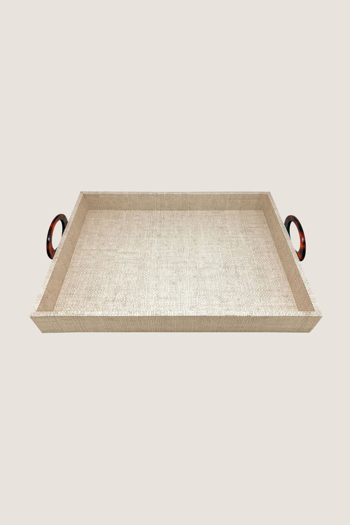 Coconut Grove Faux Grasscloth Tray