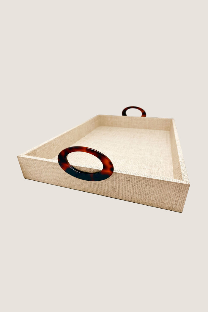 Coconut Grove Faux Grasscloth Tray