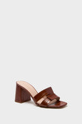 Cognac Muse Block Heels