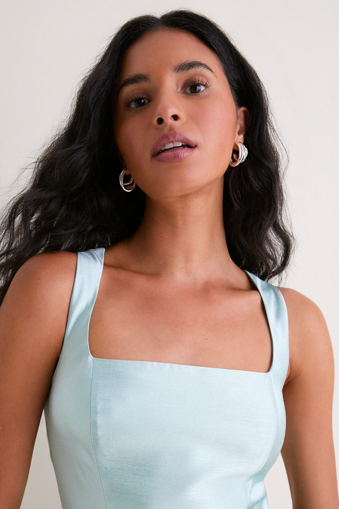 Colorblock Dupioni Brigitte Dress