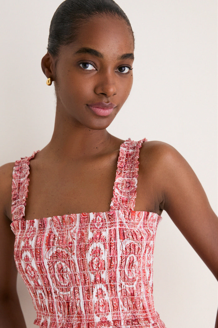 Coral Corsica Paisley Azalea Maxi Nap Dress