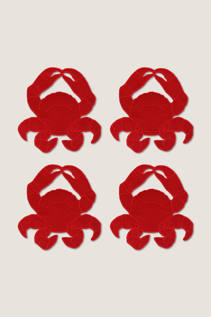 Crab Cocktail Napkins (Set of 4)