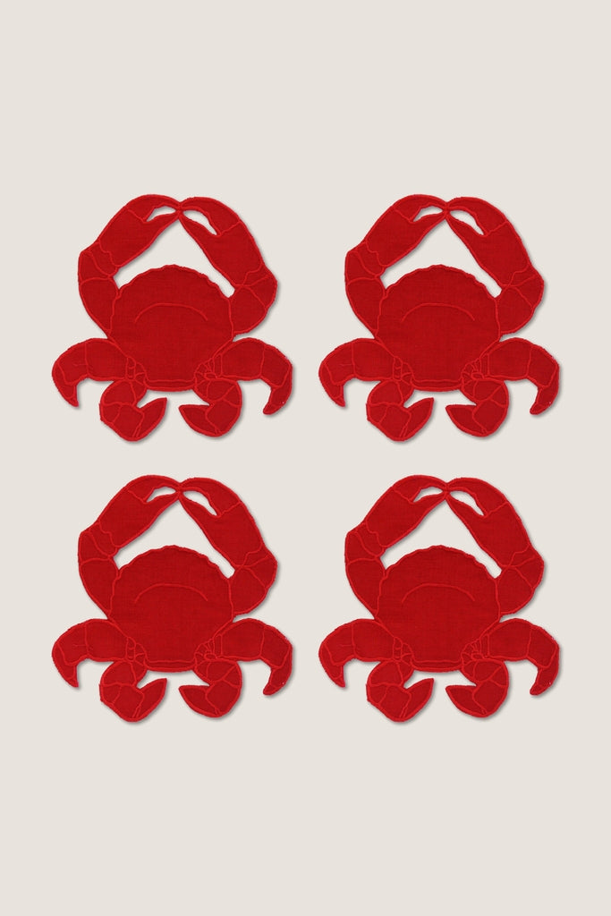 Crab Cocktail Napkins (Set of 4)