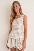 Cream and Black Lola Polka Dot Iria Top