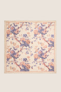 Cream Baroque Floral Silk Cashmere Blend Large Scarf