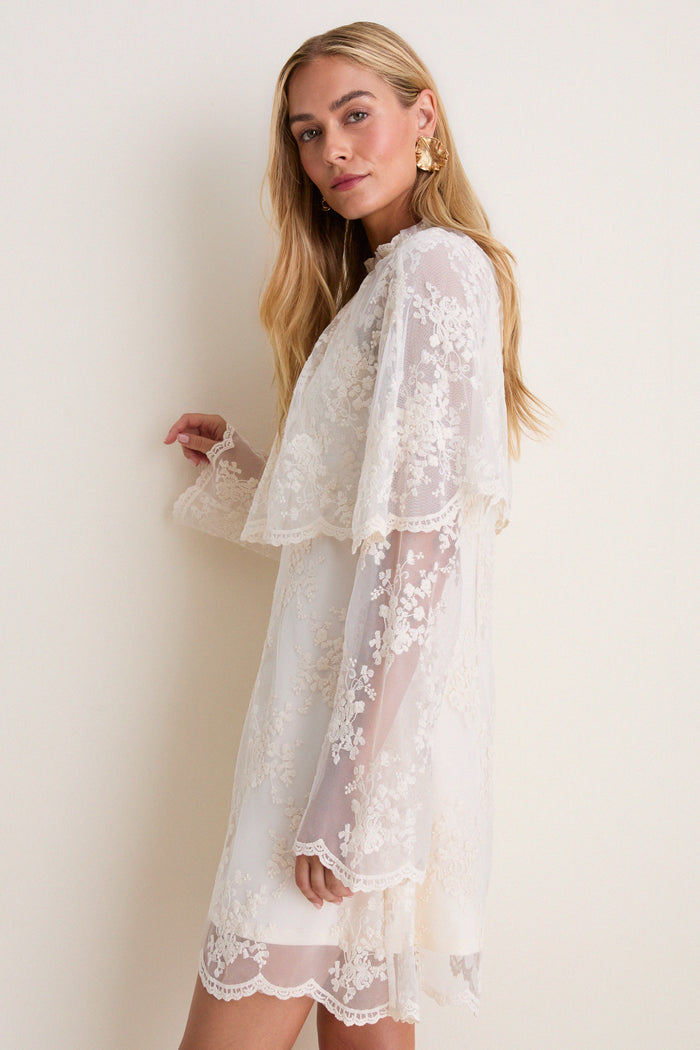 Cream Lace Collar Annabel Mini Dress
