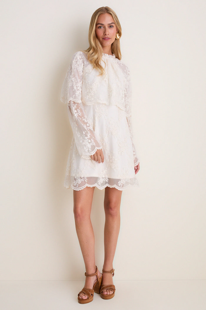 Cream Lace Collar Annabel Mini Dress