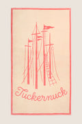 Cream Sailboat Oversized Beach Towel