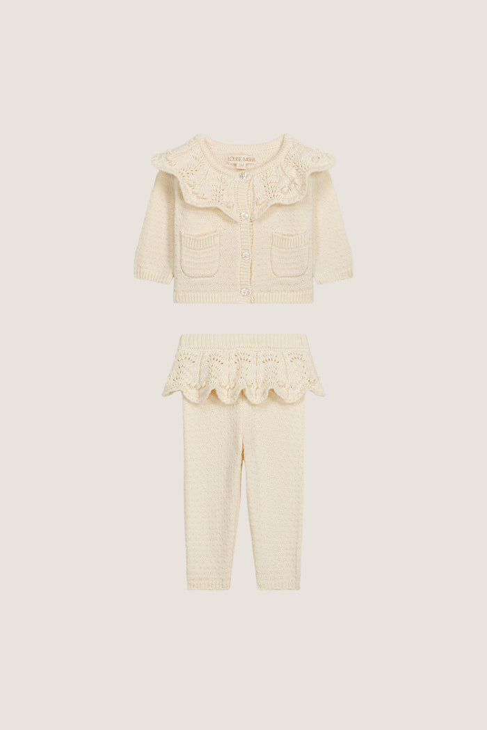 Cream Williane Cardigan and Leggings