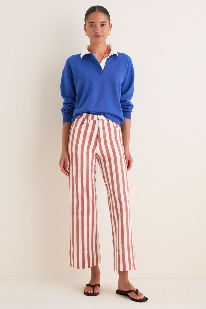 Cunningham Blue Bond St Polo Sweater