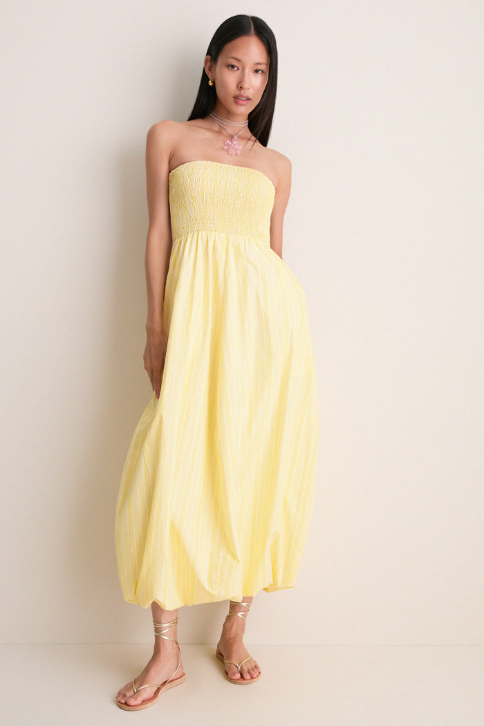 Daffodil Elisa Stripe Lunaire Midi Dress