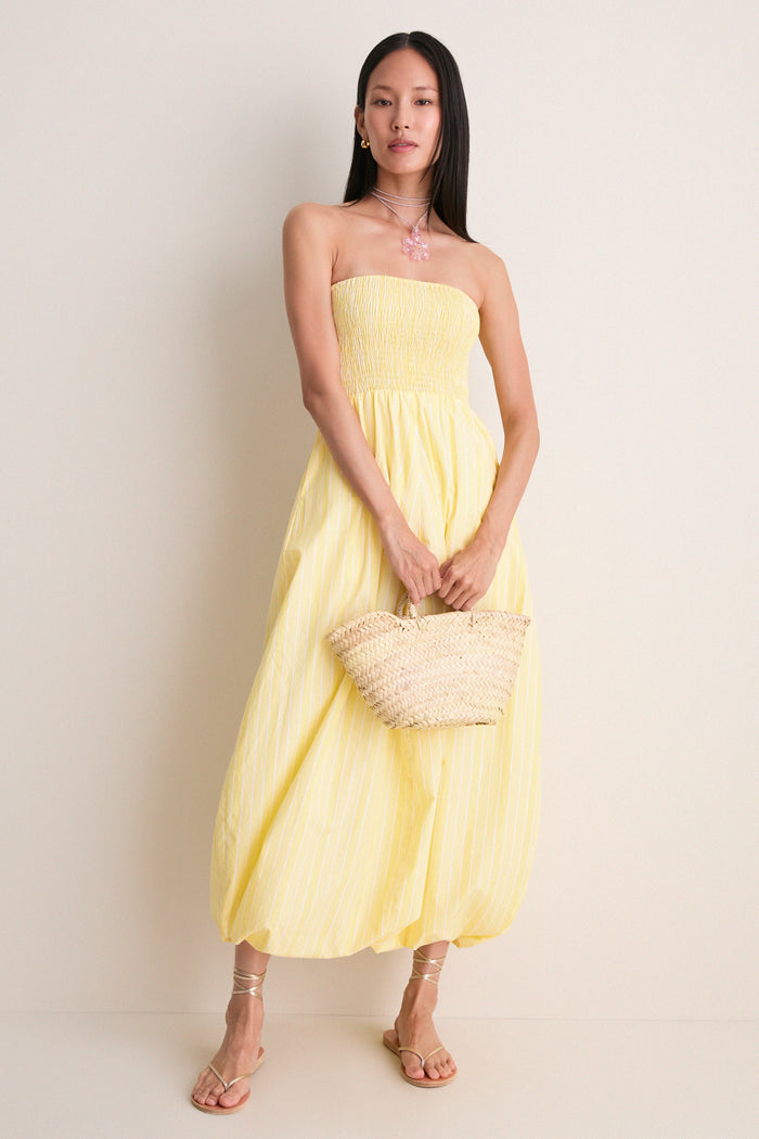 Daffodil Elisa Stripe Lunaire Midi Dress