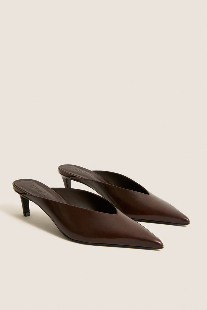 Dark Brown Loren Mid Heels