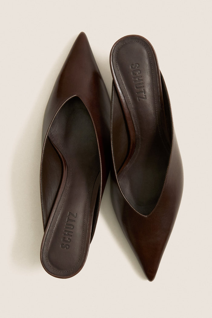 Dark Brown Loren Mid Heels