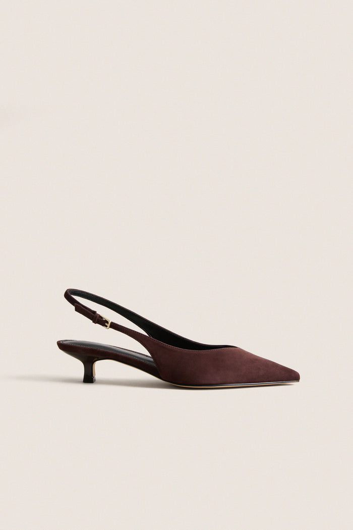 Dark Brown Luciey Sling Back Heels