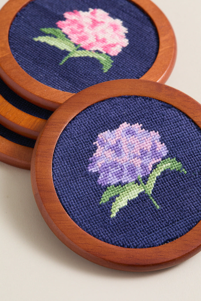 Dark Navy Hydrangea Coasters