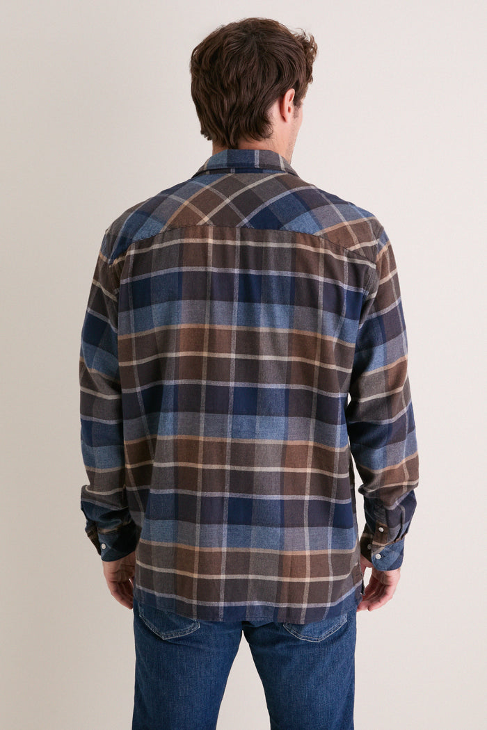 Dark Sand Copswell Relaxed Checked Shirt