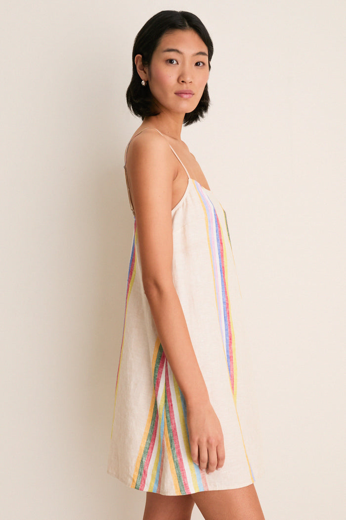 Day Trip Stripe Laura Linen Mini Dress
