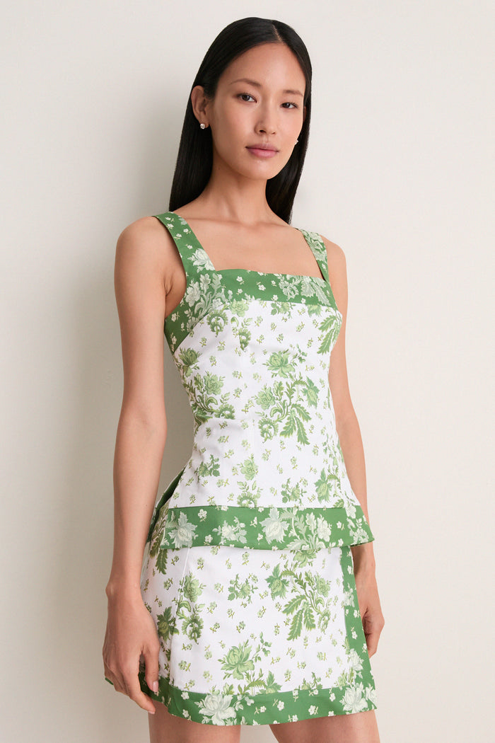 Delft Bouquet White Emma Top