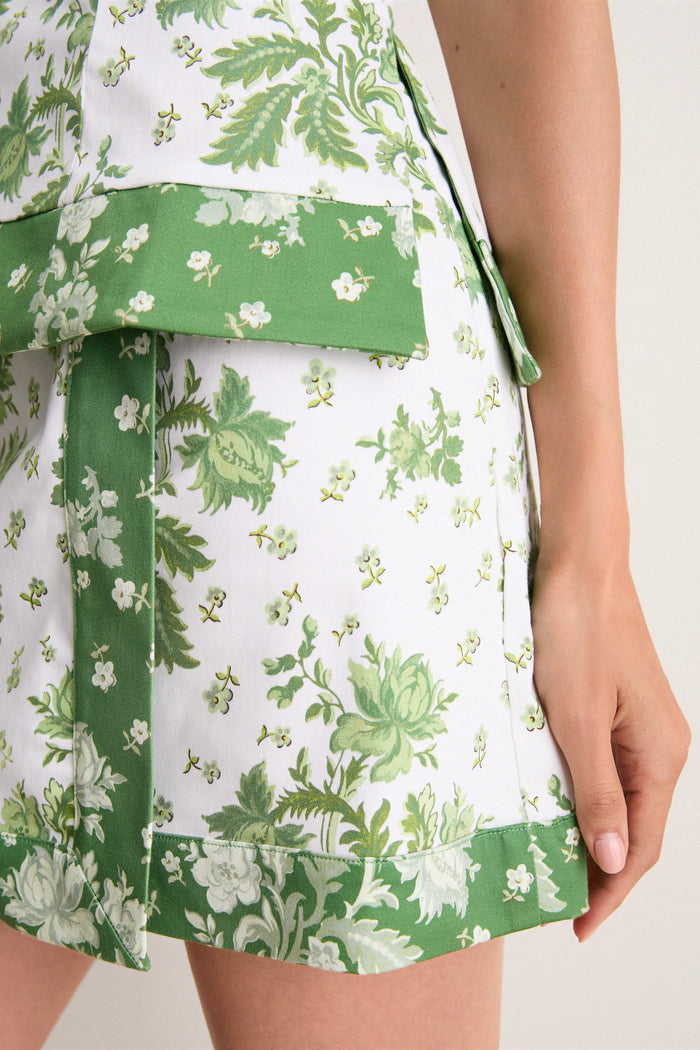 Delft Bouquet White Tyla Skirt