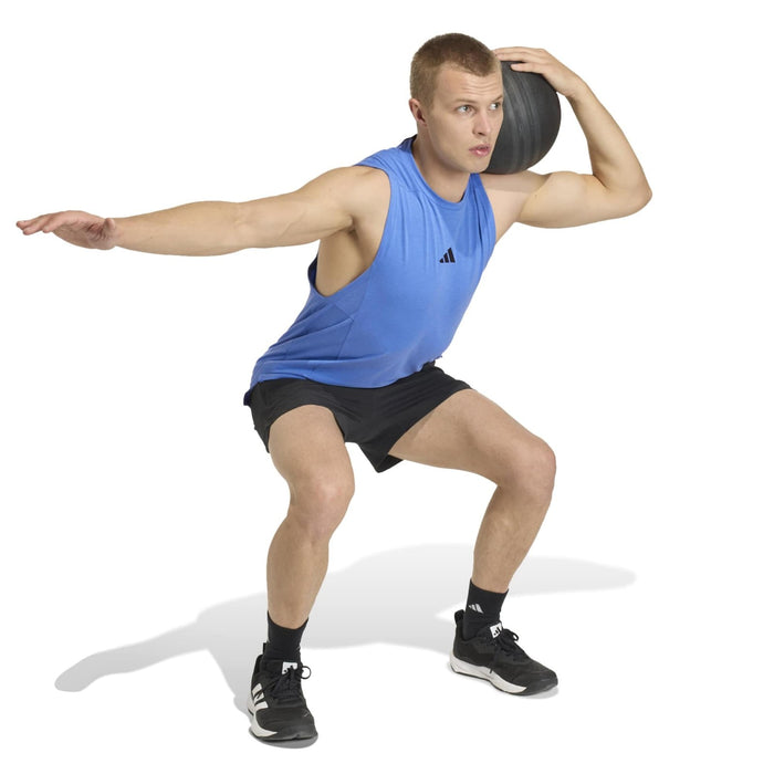 adidas Mens D4T Tank Top Blue