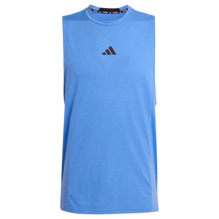 adidas Mens D4T Tank Top Blue